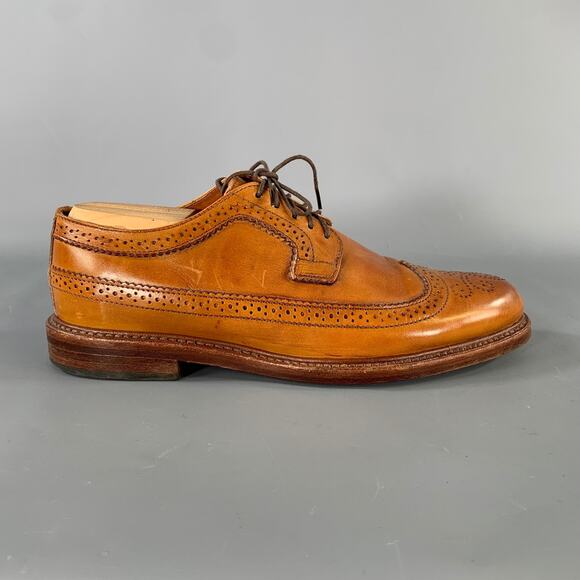 RANCOURT & CO. Size 9 Tan Caramel Leather Wingtip Lace Up Shoes main image 5